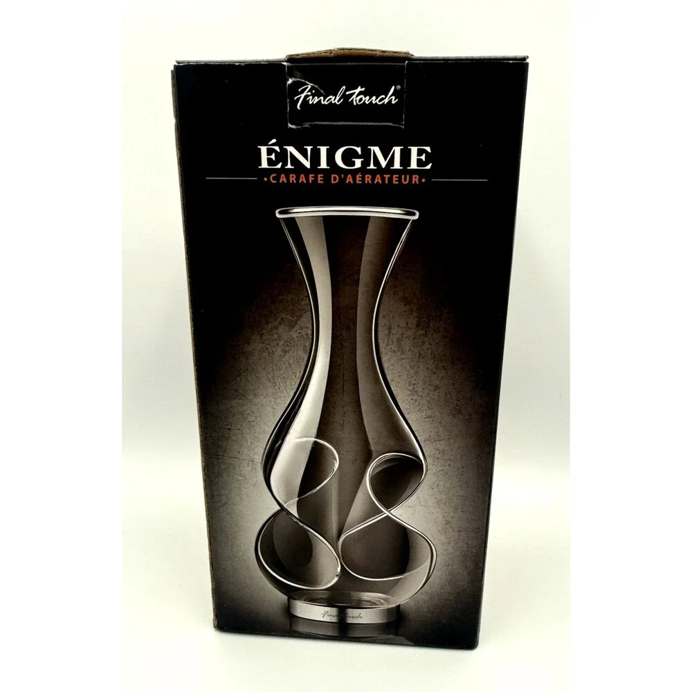 Final Touch Conundrum Enigme Glass Wine Aerator  Decanter, NIB
